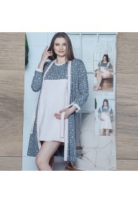 Комплект в роддом халат и ночнушка для кормления XL