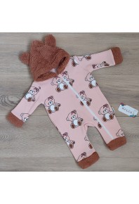 Теплый комбинезон на замочке с капюшоном