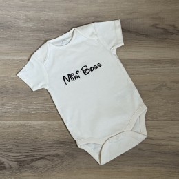 беживий боді з коротким рукавчиком "mini boss" 56-80