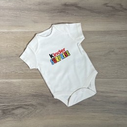 беживий боді з коротким рукавчиком "kinder surprise" 56-80