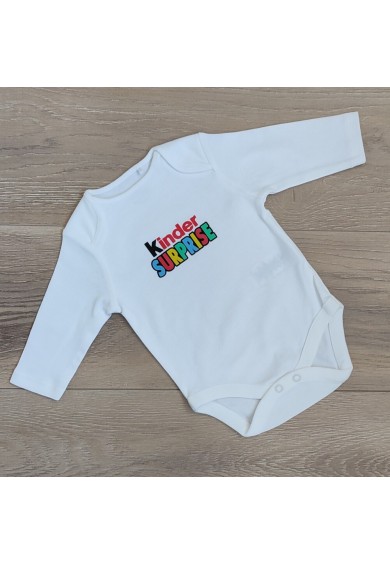 Белый боди "kinder surprise" next